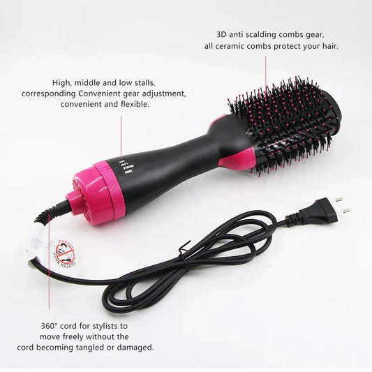One Step Hot Air Brush Dryer & Straightener
